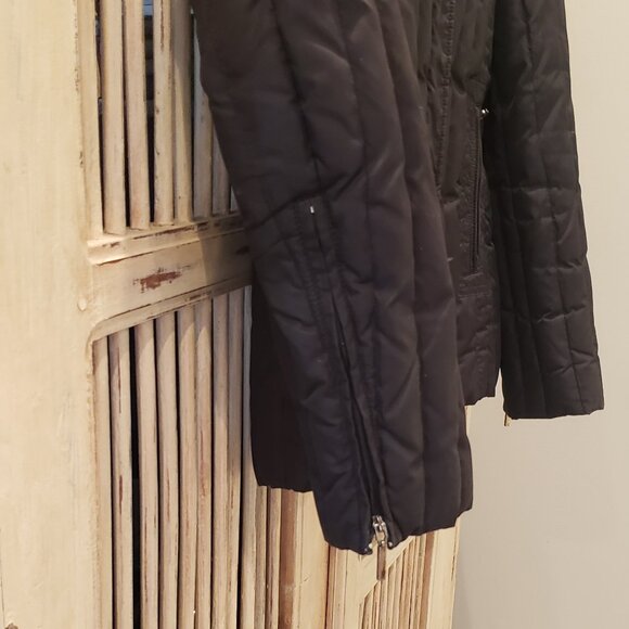 Kenneth Cole Reaction Black Down Fitted Puffer Jacket - Picture 7 of 10